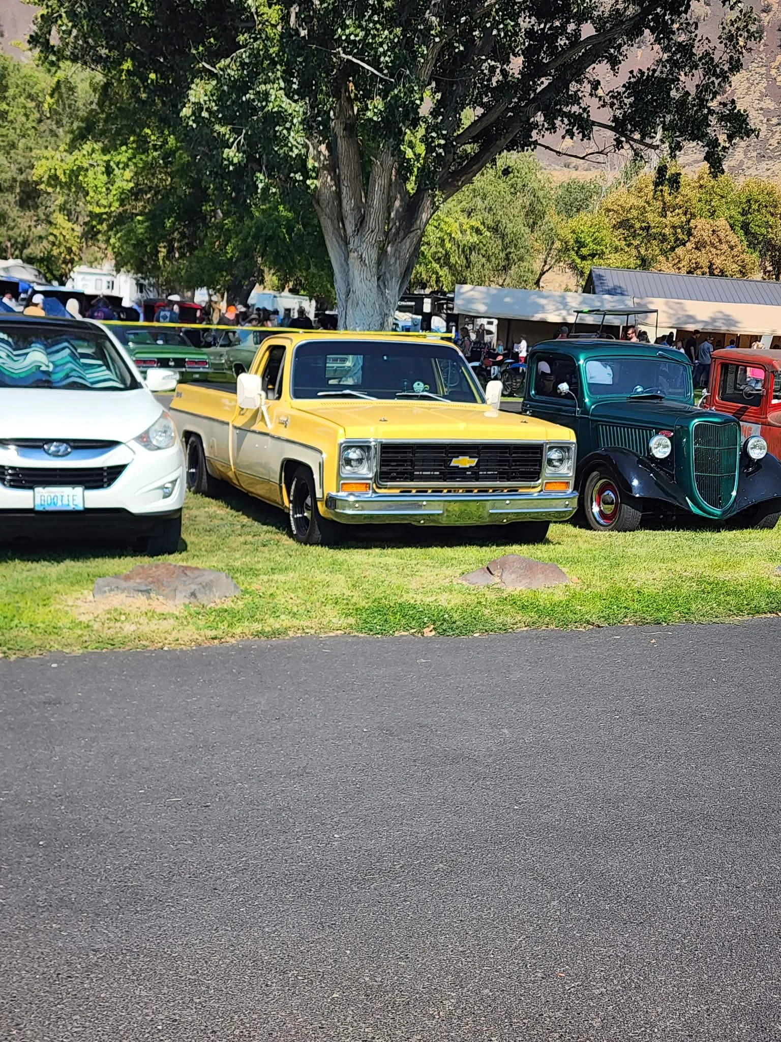 Lining up for the show