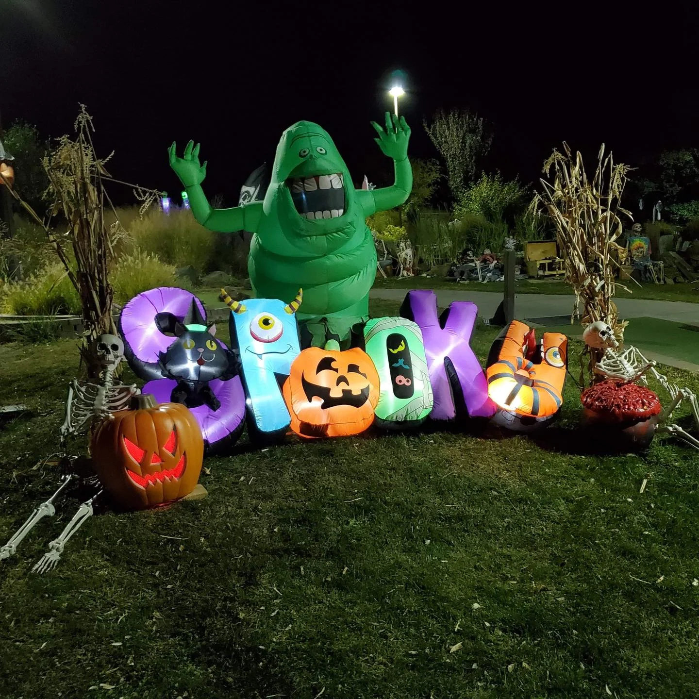 Mini golf course decorated for Halloween