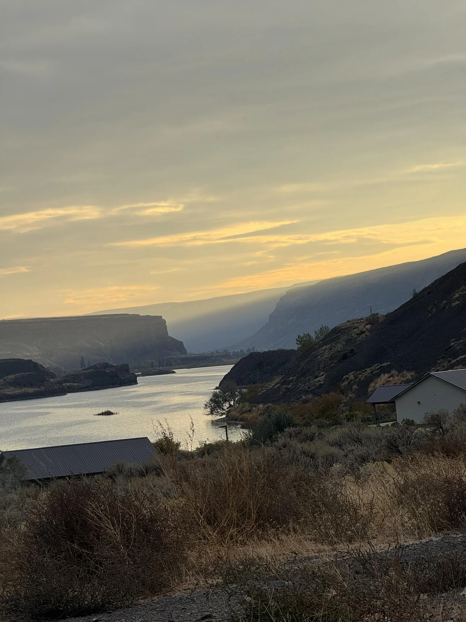 Golden haze over the cliffs