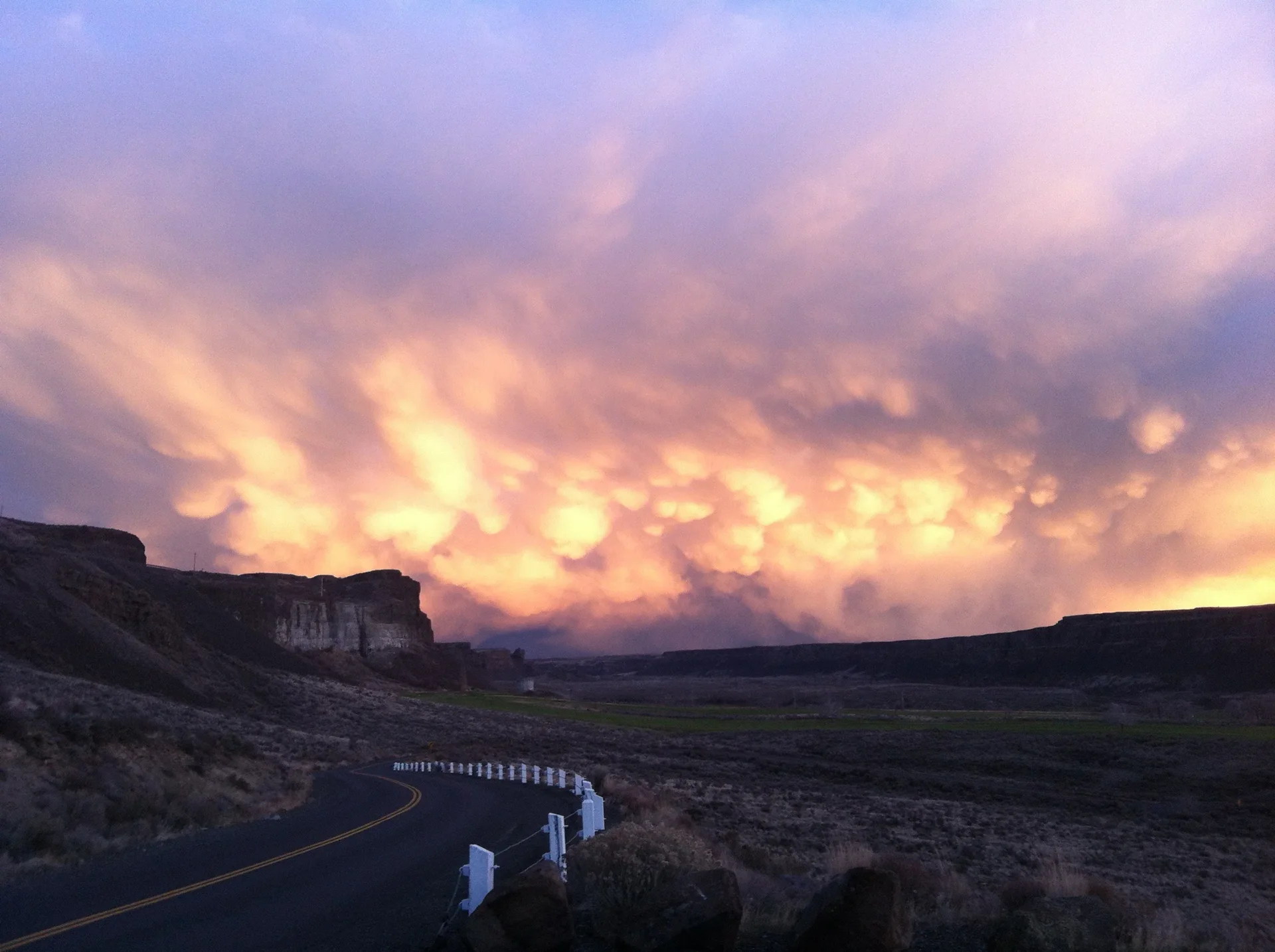 Incredible sunrise over the golf course