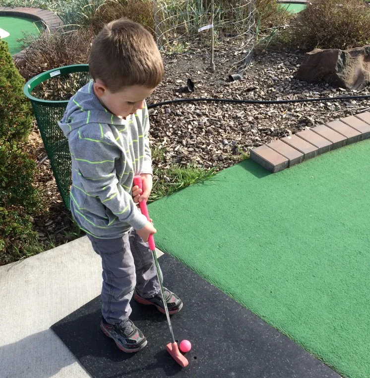 Lining up for a hole in one