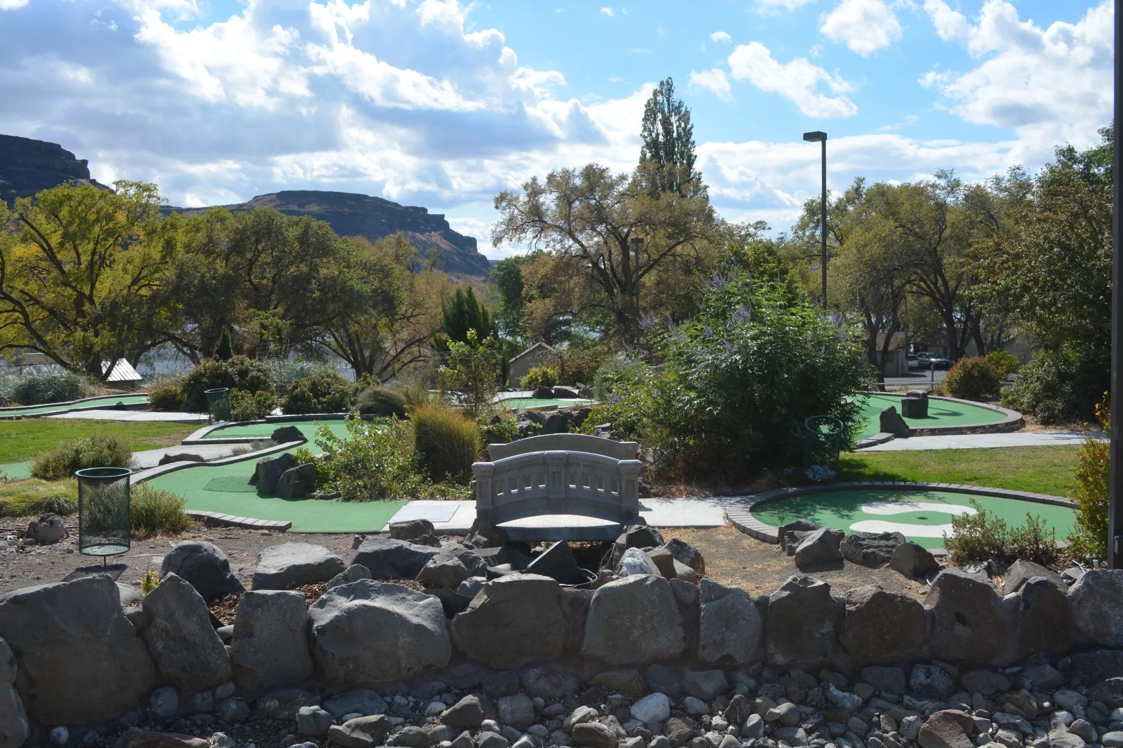 Wide shot of the course